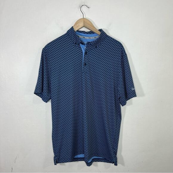 Walter Hagen Performance 11 Polo Blue All Over Print Golf Shirt Size Medium - Picture 1 of 11